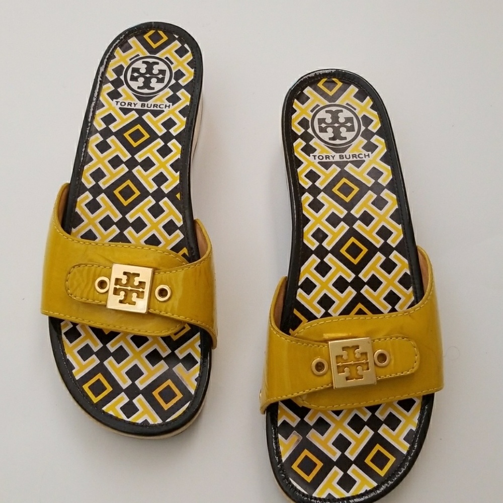 Tory Burch yellow/black shoes